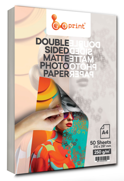 1 Koli Goprint Çift Taraflı Mat Fotoğraf Kağıdı A4 250gr 50 yaprak