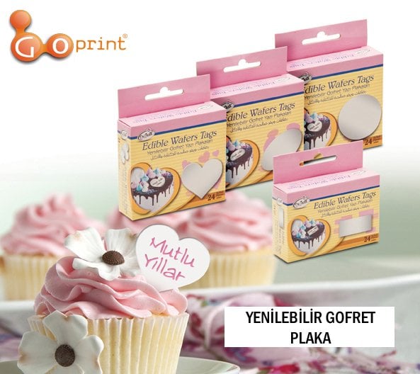 yenilebilir gofret plaka