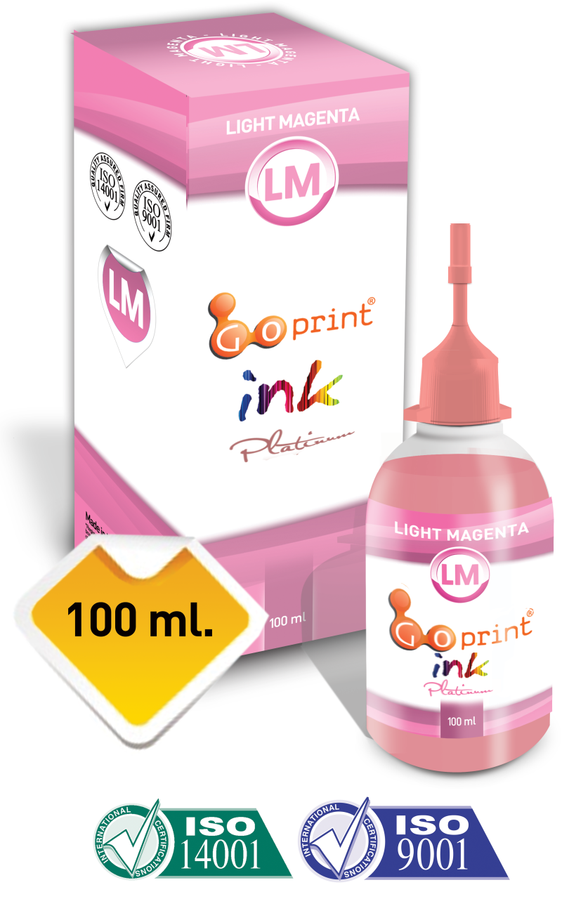 Süblimasyon Mürekkebi Açık Kırmızı (Light Magenta) 100ml