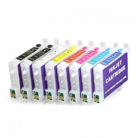 EPSON T0870-T0879 R1900 Uyumlu GOPRINT Kolay Dolum Kartuş, Dolan Kartuş Set, Dolabilen Kartuş Set