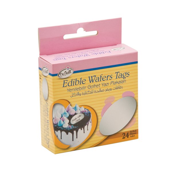 Yenilebilir Gofret Plaka Oval (24 Adet)