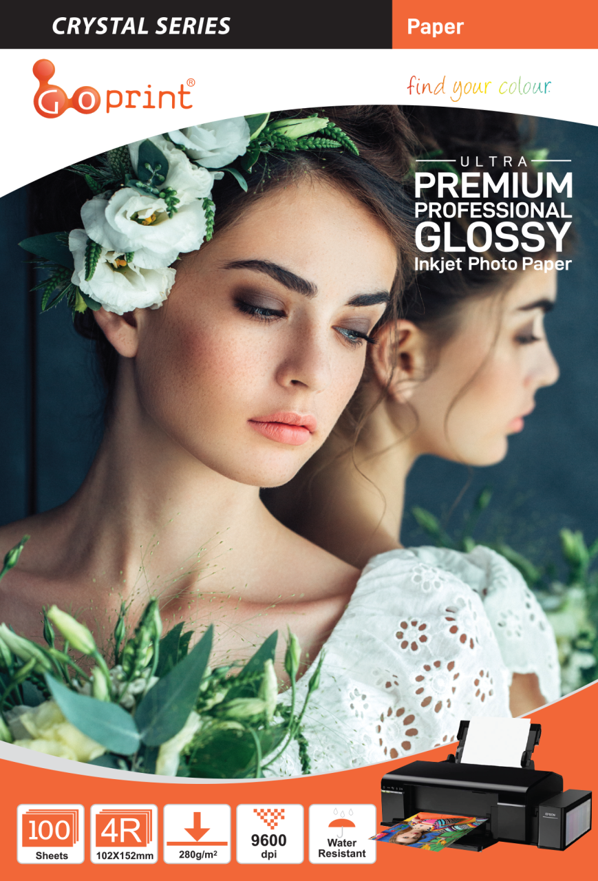 Goprint Crystal Serisi Parlak 4R 10x15cm Fotoğraf Kağıdı 280gr 100 Yaprak