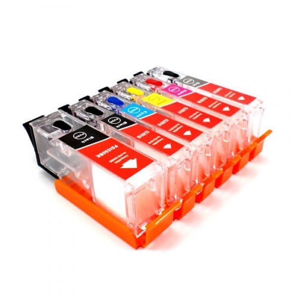 Canon PGI-550 CLI-551 Serisi Kolay Dolan Kartuş - 6 Renk / Çipli