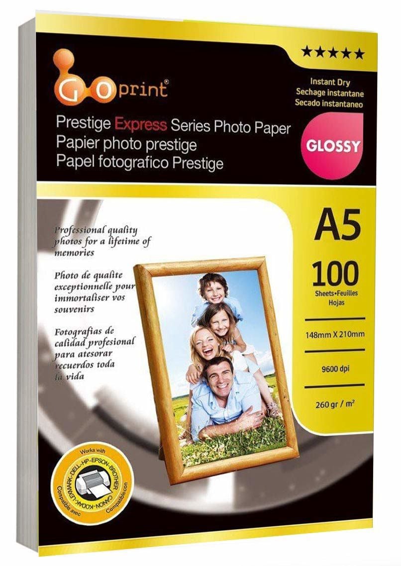 Goprint PRESTIGE EXPRESS Serisi Parlak A5 15x21 cm Fotoğraf Kağıdı 260gr 100 Yaprak