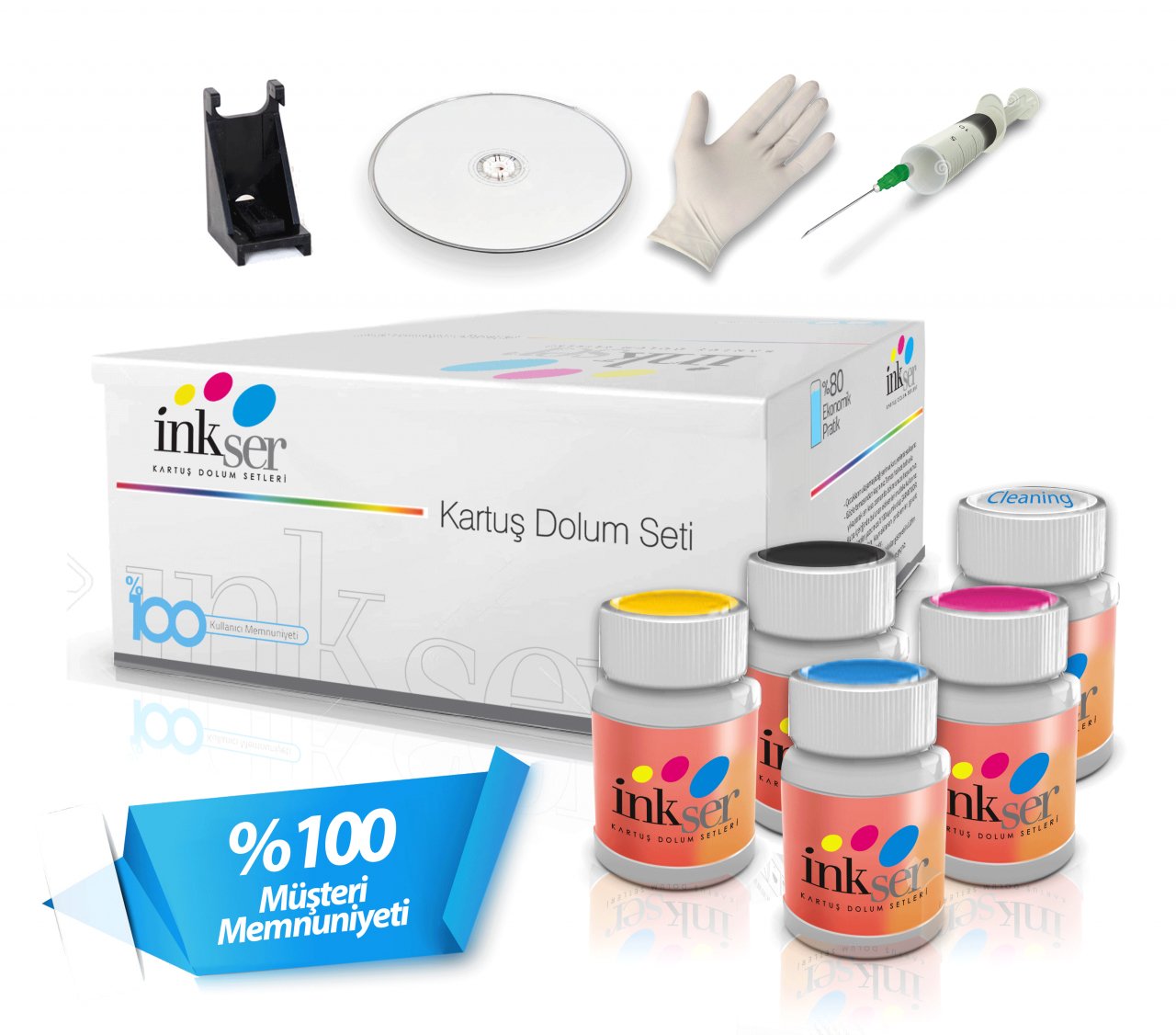 HP 650 Siyah-Renkli Uyumlu Kartuş Dolum Seti