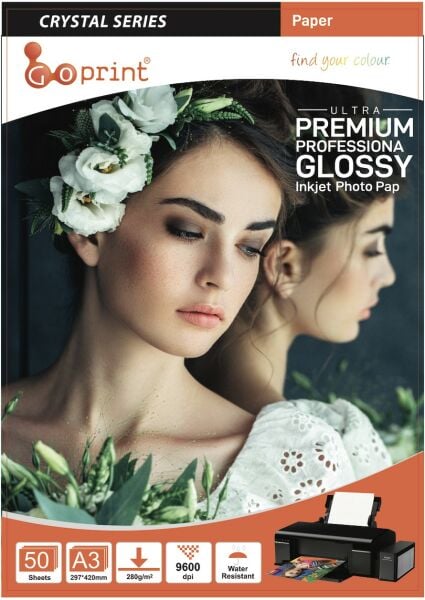 Goprint Crystal Serisi Parlak A3 Fotoğraf Kağıdı 280gr 50 Yaprak