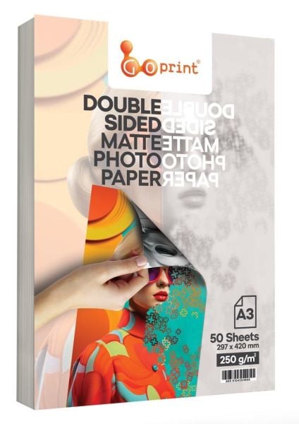Goprint Çift Taraflı Mat Fotoğraf Kağıdı A3 250gr 50 yaprak
