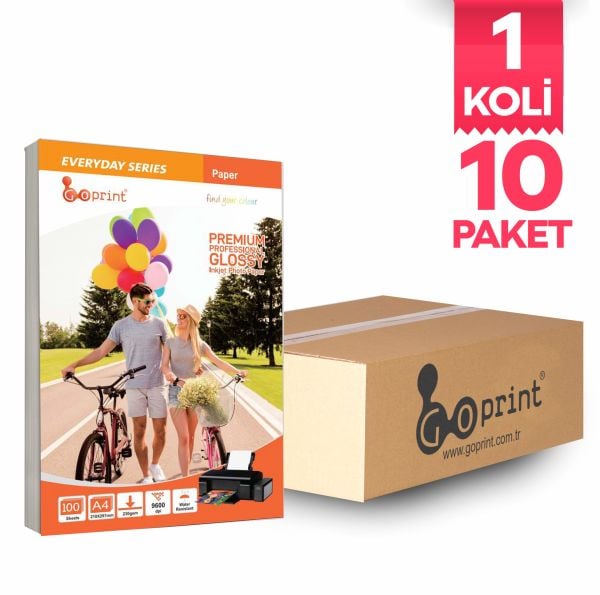 1 Koli Goprint EVERYDAY Serisi Parlak A4 Fotoğraf Kağıdı 230gr 100 Yaprak