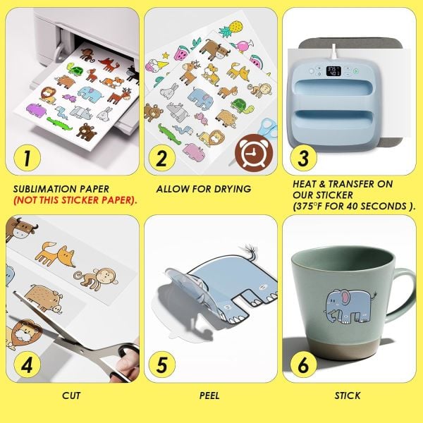 Goprint Süblimasyon Şeffaf Etiket A4 20 yaprak %100 Şeffaf