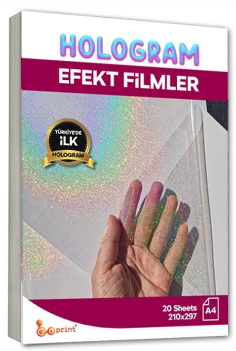 Glitter Star (Sand Star) Hologram Kaplama Filmi A4 20 yaprak
