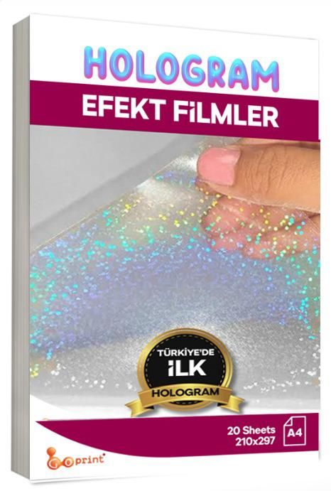 Sequins Hologram Kaplama Filmi A4 20 yaprak