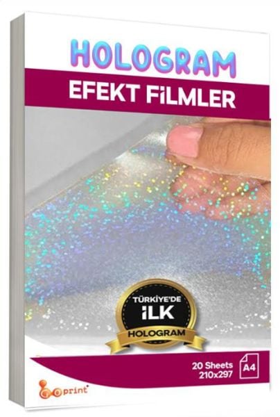 Sequins Hologram Kaplama Filmi A4 20 yaprak