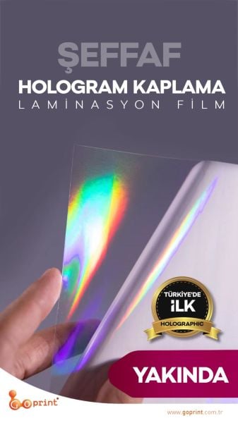 Rainbow Hologram Kaplama Filmi A4 20 yaprak