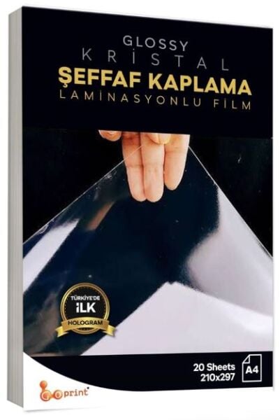 Şeffaf Clear Glossy Kaplama Filmi A4 20 yaprak