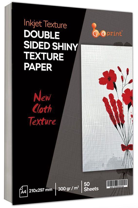 Goprint Dokulu Çift Taraflı Parlak New Cloth Fotoğraf Kağıdı 300gr A4 50 yaprak