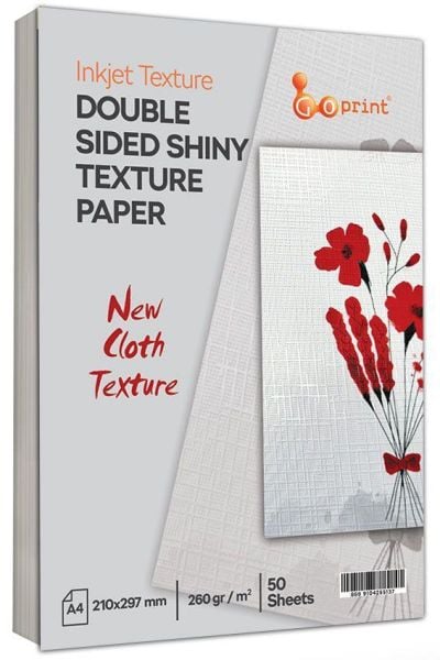 Goprint Dokulu Tek Tarafı Parlak New Cloth Fotoğraf Kağıdı 260gr A4 50 yaprak