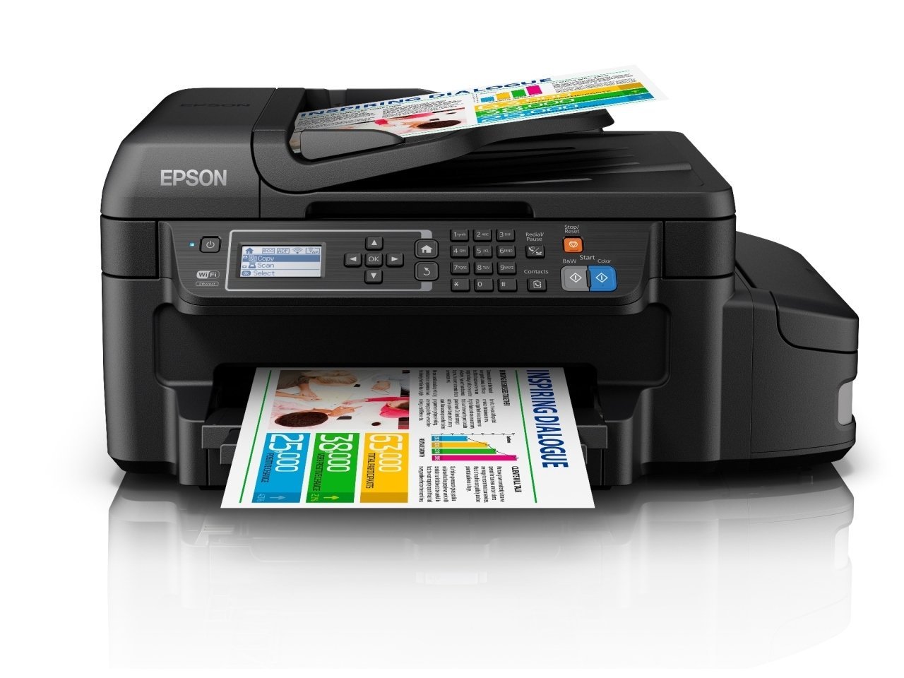 Epson L655 Renkli Yazıcı, Tarayıcı, Fotokopi, Faks Dublex WiFi (Mürekkep Tanklı)