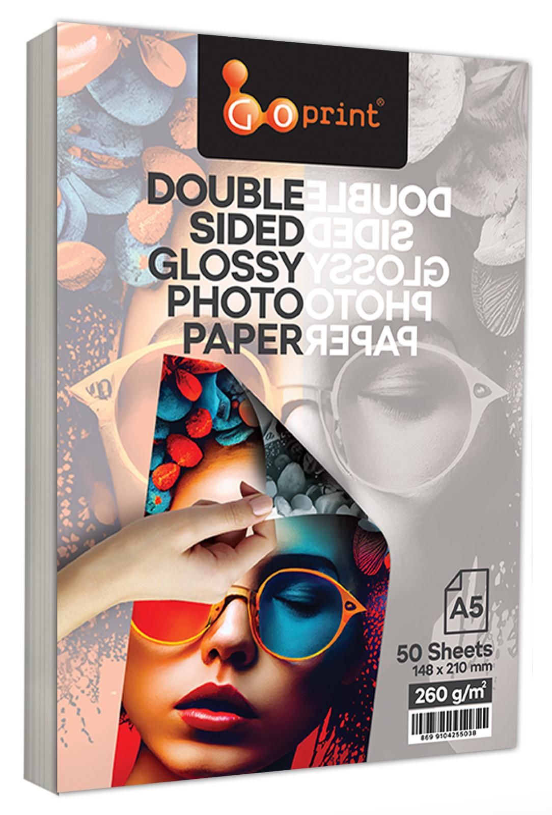 Goprint Çift Taraflı Parlak Fotoğraf Kağıdı A5 260gr 50 yaprak