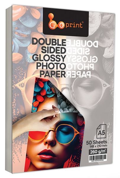Goprint Çift Taraflı Parlak Fotoğraf Kağıdı A5 260gr 50 yaprak