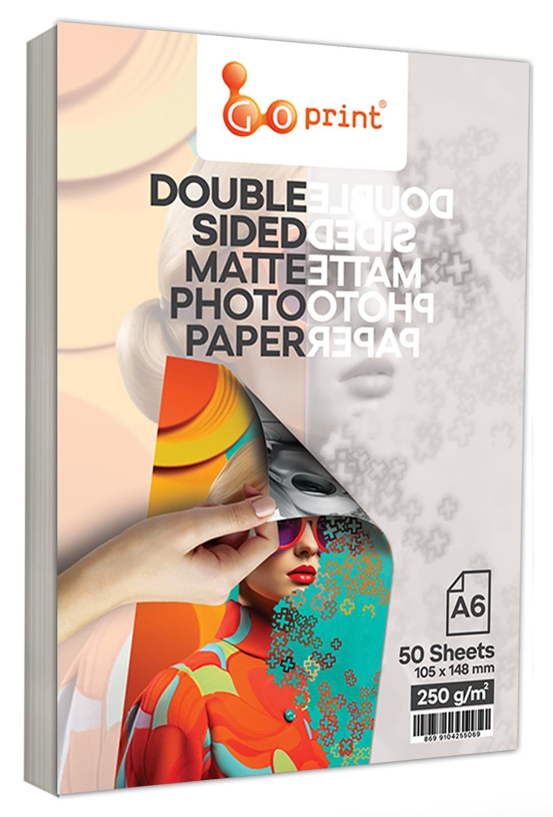 Goprint Çift Taraflı Mat Fotoğraf Kağıdı A6 250gr 50 yaprak