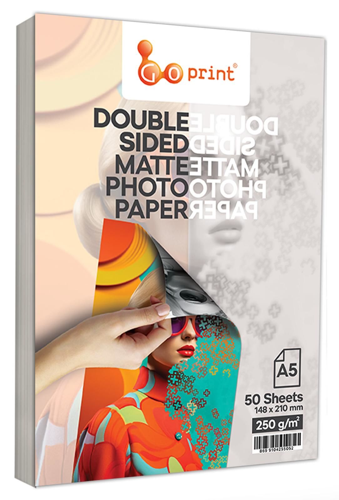 Goprint Çift Taraflı Mat Fotoğraf Kağıdı A5 250gr 50 yaprak