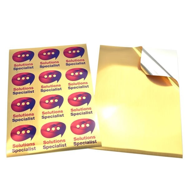 Goprint Inkjet Fırçalı Altın Sticker PP Plastik Etiket A4 20 yaprak 80 micron