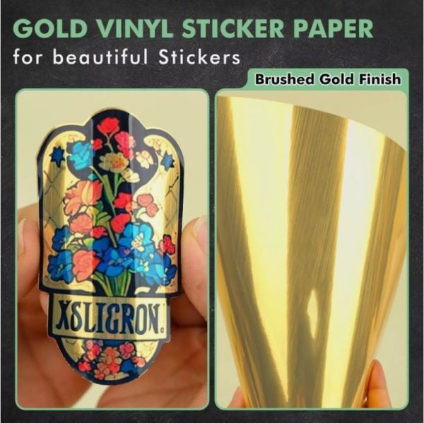 Goprint Inkjet Fırçalı Altın Sticker PP Plastik Etiket A4 20 yaprak 80 micron