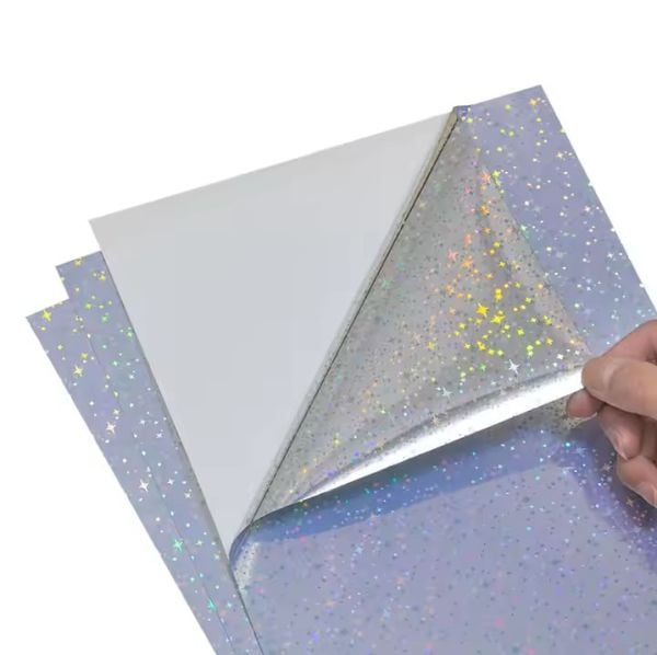 Goprint Inkjet STAR Gümüş Holografik Vinil Sticker PP Plastik Etiket A4 20 yaprak 80 micron
