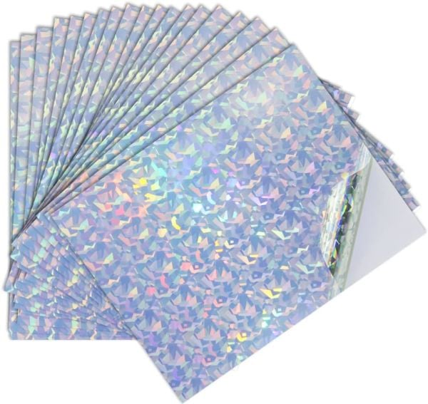 Goprint Inkjet DIAMOND Gümüş Holografik Vinil Sticker PP Plastik Etiket A4 20 yaprak 80 micron