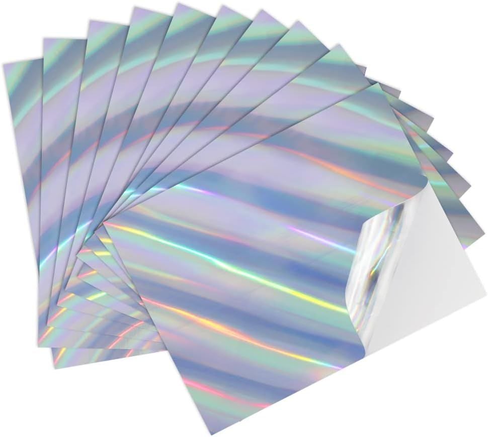 Goprint Inkjet PRIZMA Gümüş Holografik Vinil Sticker PP Plastik Etiket A4 20 yaprak 80 micron