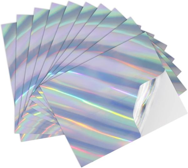 Goprint Inkjet PRIZMA Gümüş Holografik Vinil Sticker PP Plastik Etiket A4 20 yaprak 80 micron