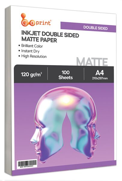 Goprint Çift Taraflı Mat Fotoğraf Kağıdı A4 120gr 100 yaprak