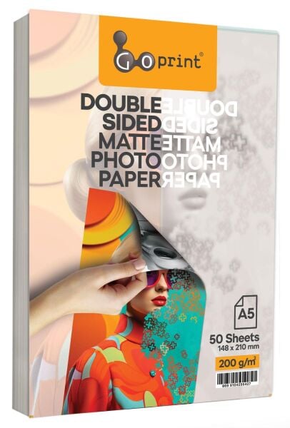 Goprint Çift Taraflı Mat Fotoğraf Kağıdı A5 200gr 50 yaprak