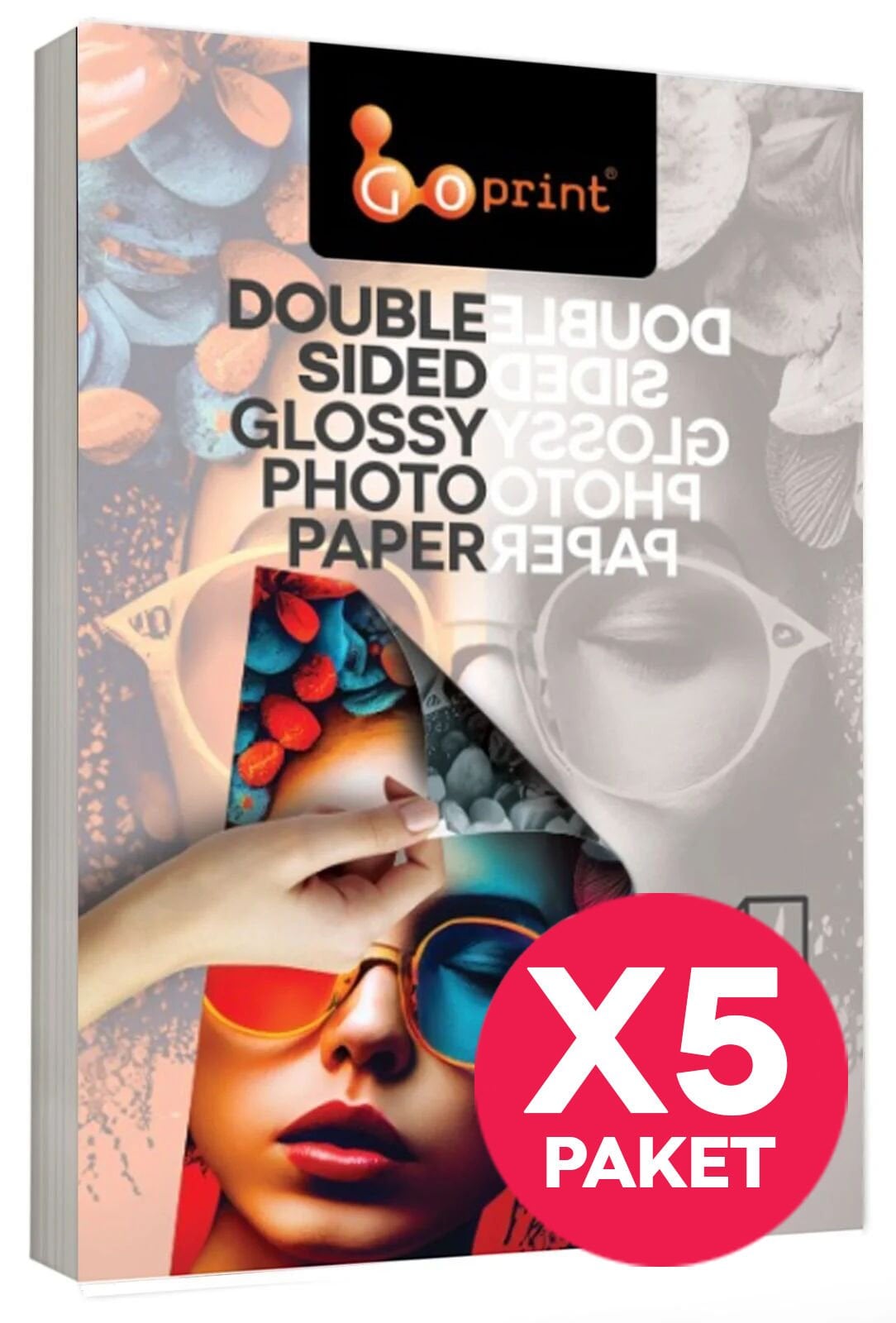 5 Paket Goprint Çift Taraflı Parlak Fotoğraf Kağıdı A3 260gr 50 yaprak
