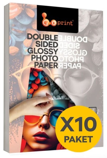 10 Paket Goprint Çift Taraflı Parlak Fotoğraf Kağıdı A3 260gr 50 yaprak