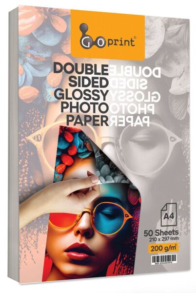 10 Paket Goprint Çift Taraflı Parlak Fotoğraf Kağıdı A4 200gr 50 yaprak