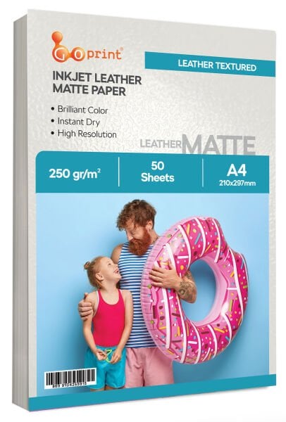 Goprint Dokulu Leather Mat Fotoğraf Kağıdı 250gr A4 50 yaprak