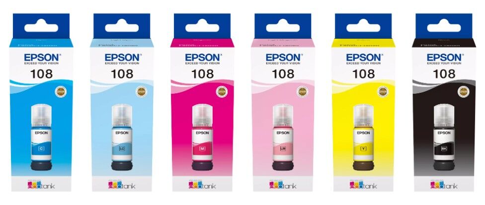 Epson 108 Ecotank Serisi 6'lı Mürekkep Seti