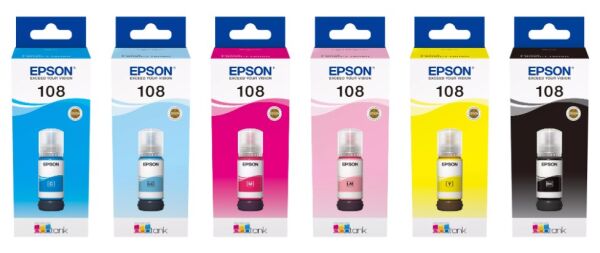 Epson 108 Ecotank Serisi 6'lı Mürekkep Seti