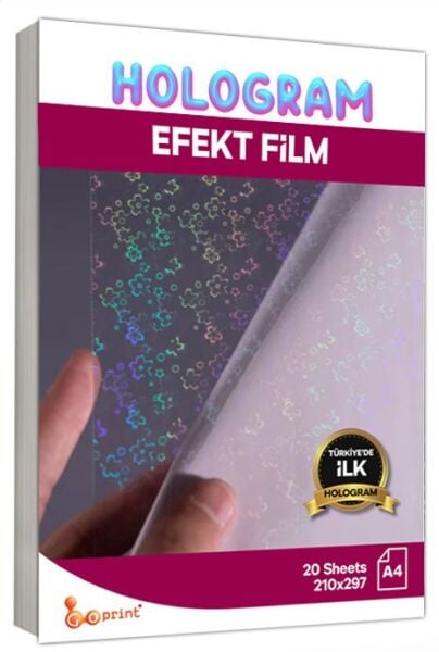 Flowers Hologram Kaplama Filmi A4 20 yaprak