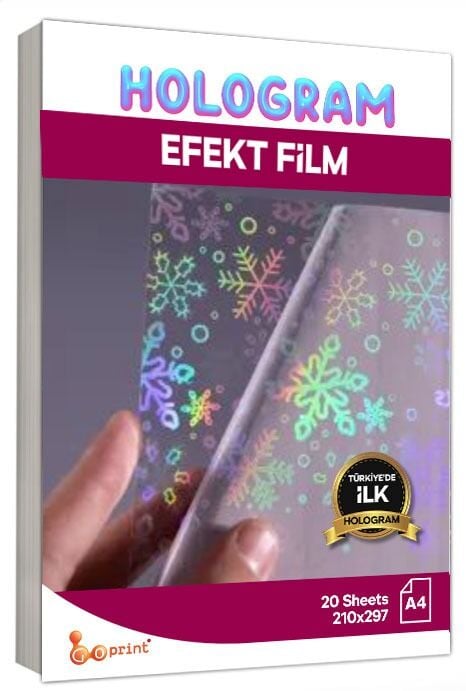 Snowflake Hologram Kaplama Filmi A4 20 yaprak