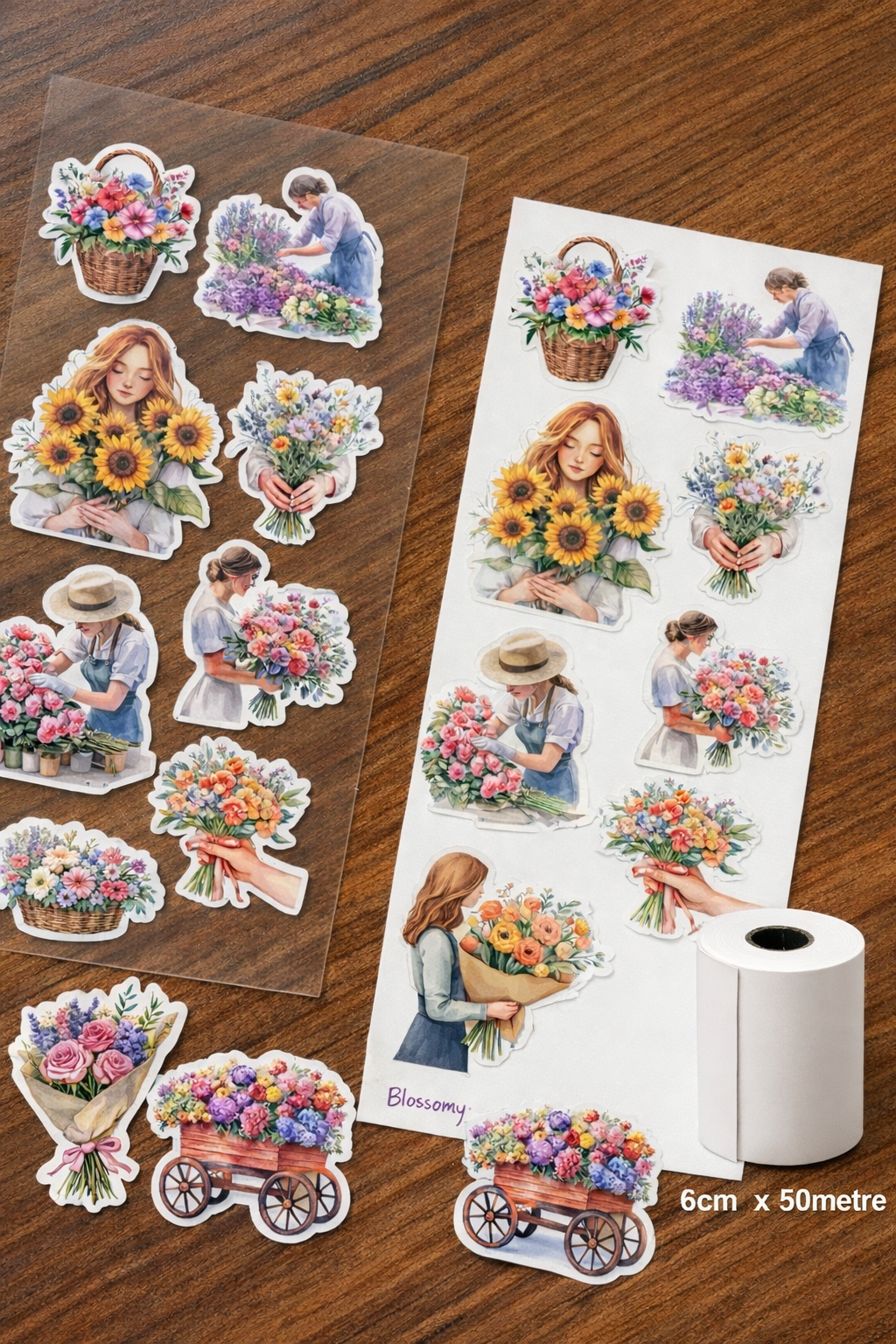 Goprint Inkjet Yazdırılabilir Yarı Parlak Beyaz PP Sticker 6cm x 50m – Kendi Tasarımını PET Tape Sticker Yap