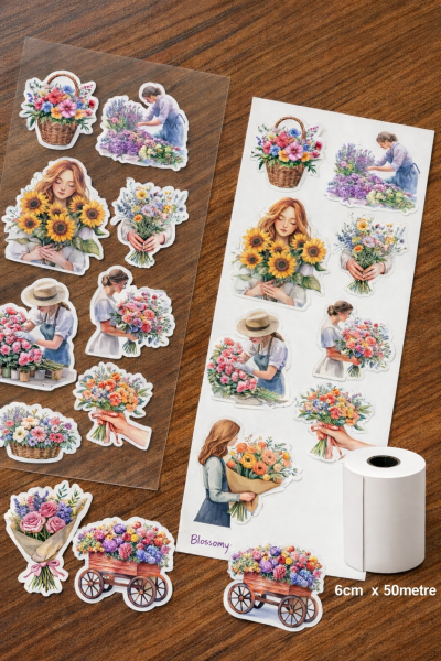 Goprint Inkjet Yazdırılabilir Yarı Parlak Beyaz PP Sticker 6cm x 50m – Kendi Tasarımını PET Tape Sticker Yap