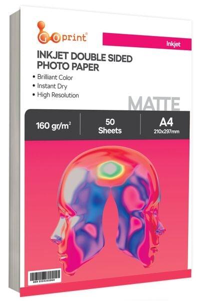 Goprint Çift Taraflı Mat Fotoğraf Kağıdı A4 160gr 50 yaprak