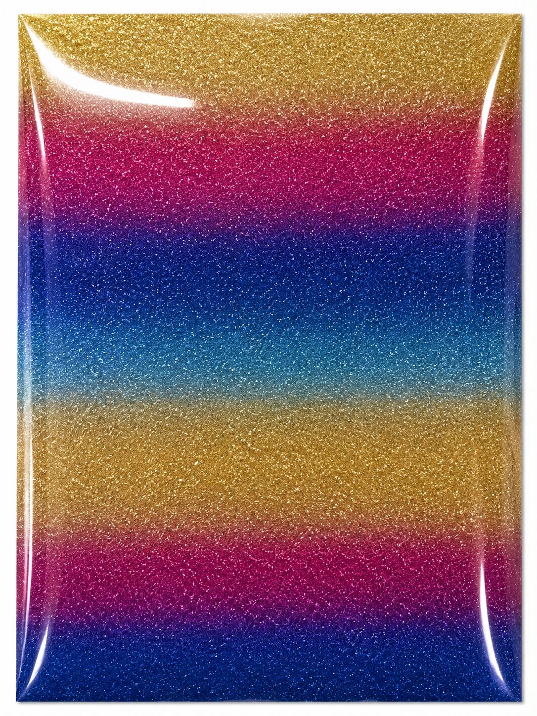 Goprint Glitter Serisi Iron-On Dark Rainbow HTV – Simli Isı Transfer Vinili 25x30.5 cm