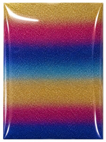 Goprint Glitter Serisi Iron-On Dark Rainbow HTV – Simli Isı Transfer Vinili 25x30.5 cm