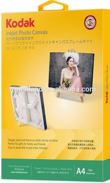 Kodak Inkjet Yazdırılabilir Kanvas Tuval Foto Tablo A4 - Kendinden Çerçeveli Kit