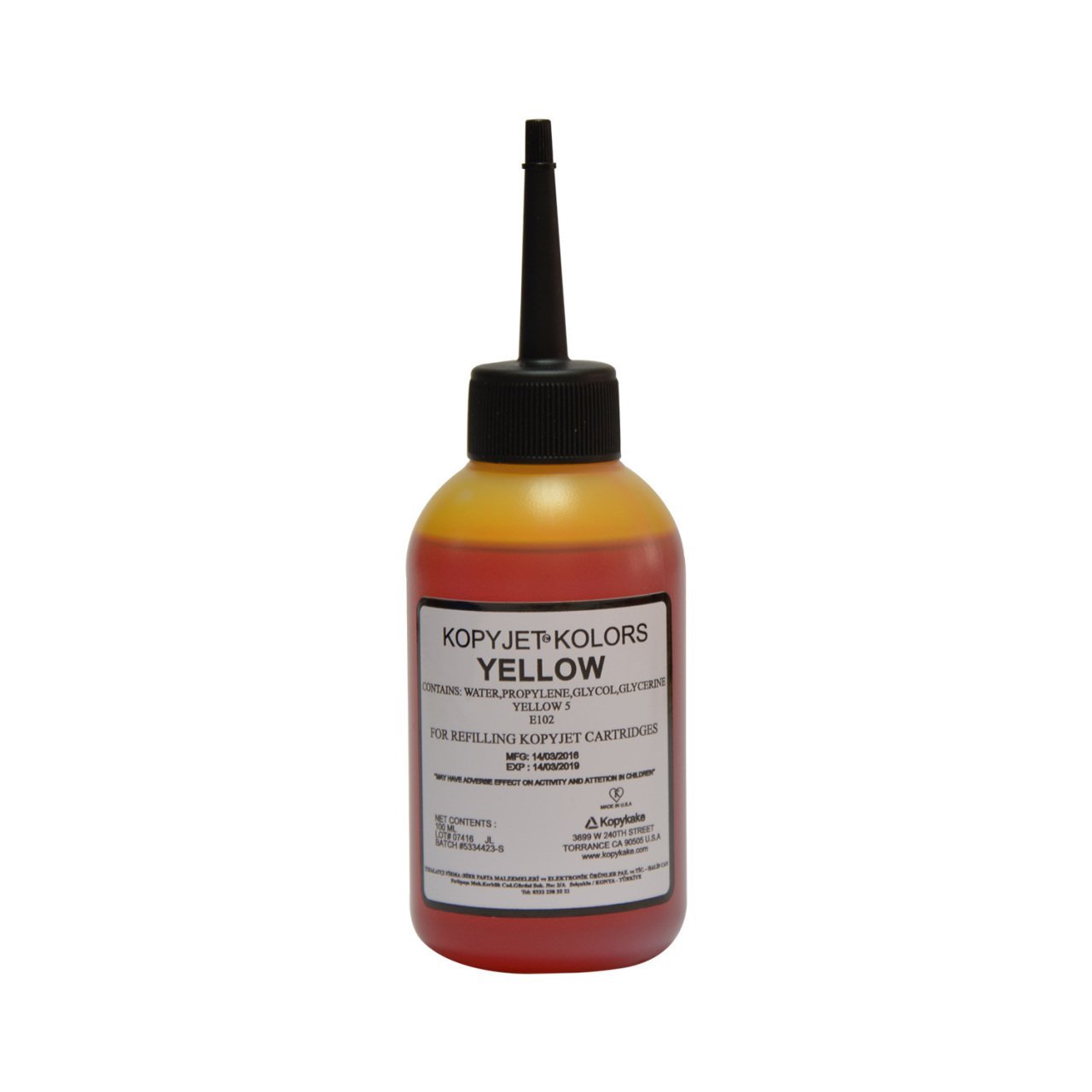 KOPYJET KOLORS SARI Y GIDA MÜREKKEBİ 80 ml (Epson-Canon Tanklı Yazıcı İçin)