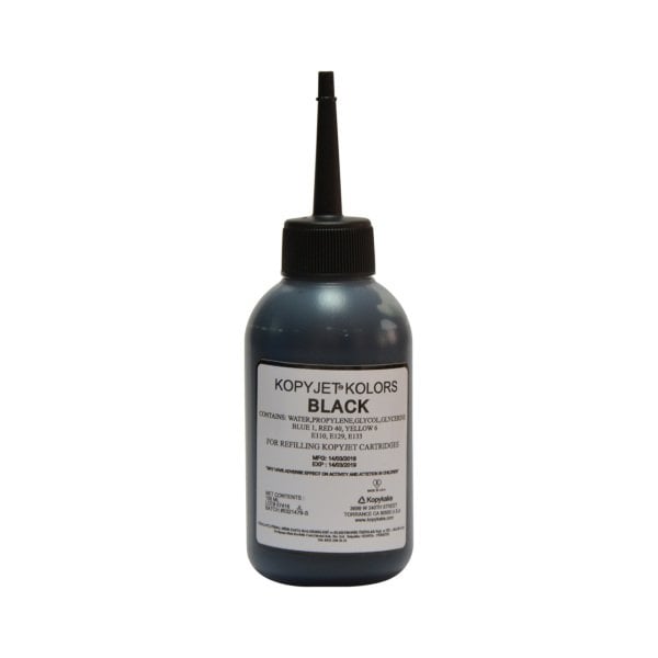 KOPYJET KOLORS SİYAH BK GIDA MÜREKKEBİ 80 ml (Epson-Canon Tanklı Yazıcı İçin)