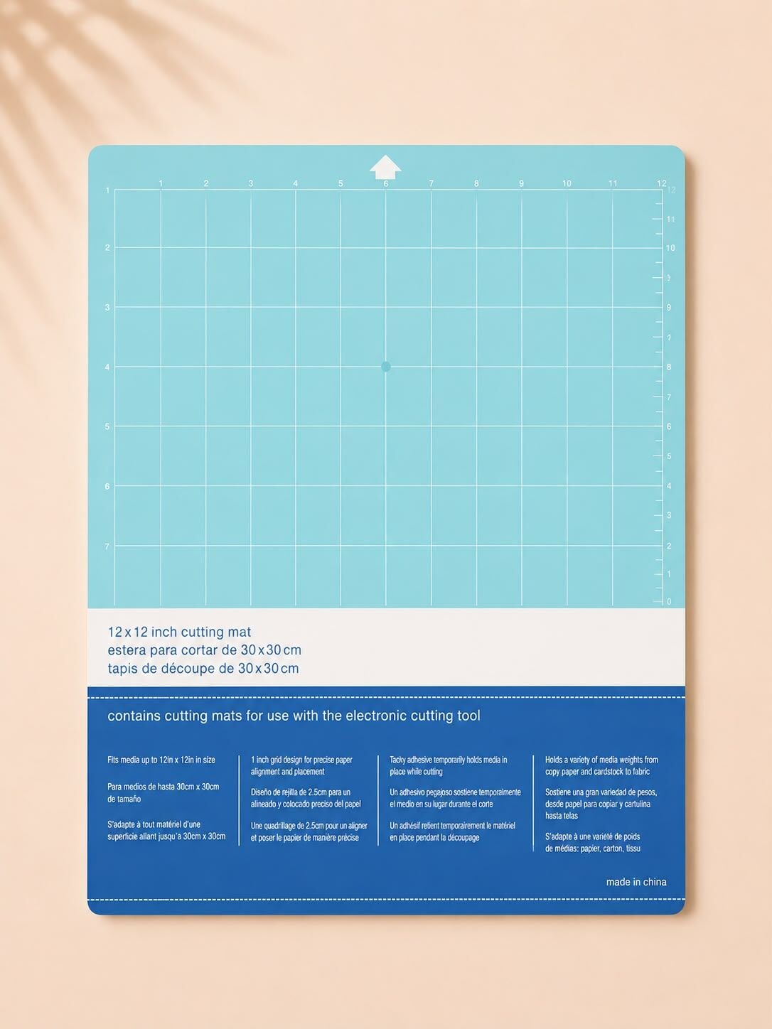 Goprint® LightGrip Kesim Matı – Silhouette Cameo Uyumlu | 12 × 12'' Light Blue